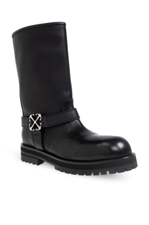 Off-White Lederstiefeletten