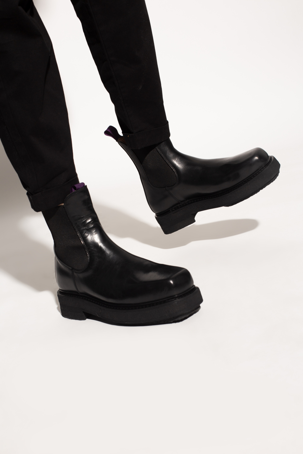 Black 'Ortega' platform ankle boots - Vitkac KR