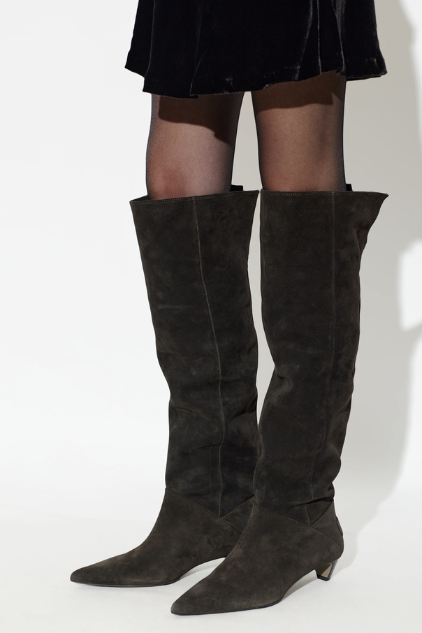 AllSaints Suede heeled boots ‘Ortega’