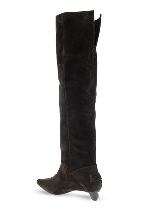 AllSaints Suede heeled boots ‘Ortega’