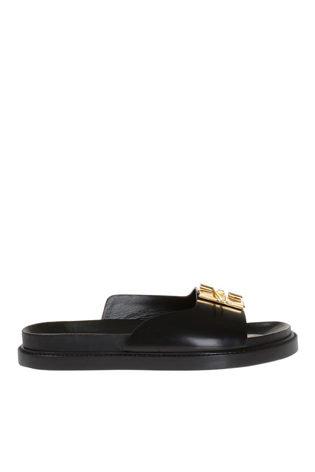 white buckle sliders