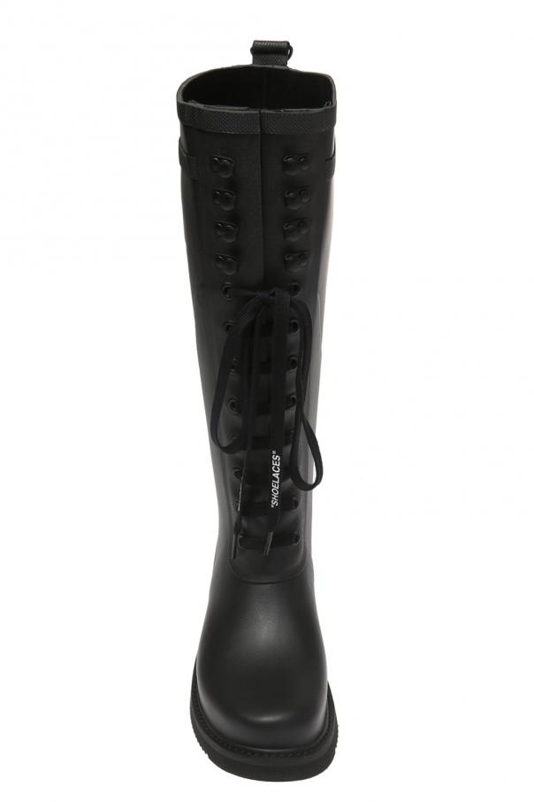 off white wellington boots