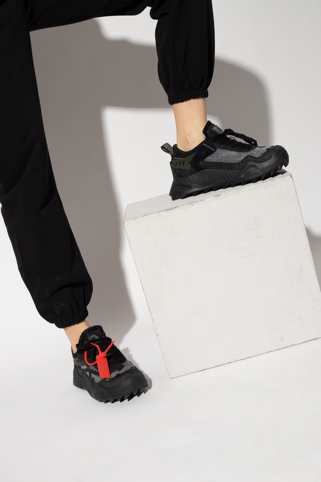 Off-White: Black Odsy 1000 Sneakers