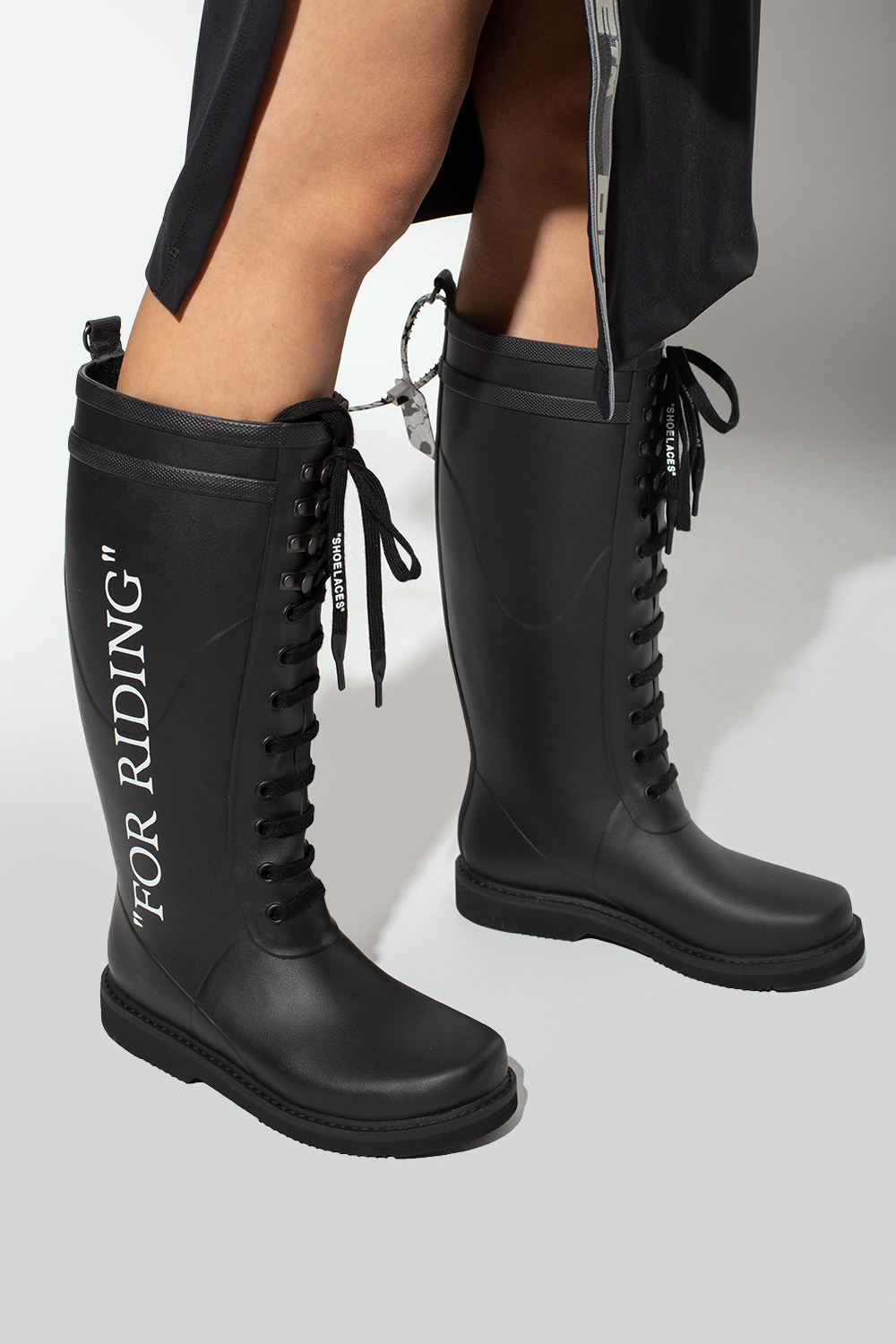 Off-White Lace-up rain boots