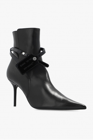Off-White Leather heeled ankle boots