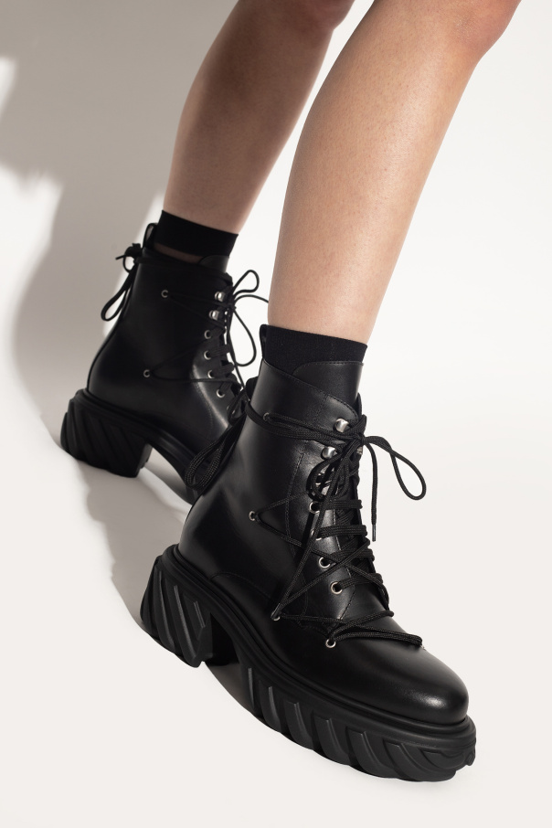 Off-White Simply Be wide fit heeled boots with stud detail in metallic grey