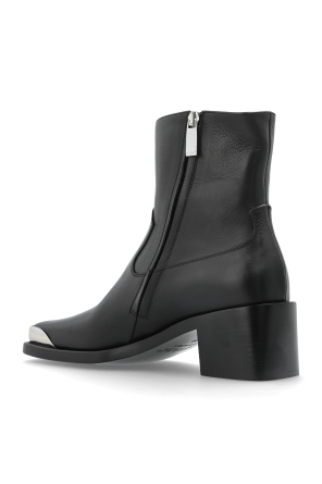 Off-White Botines de cuero con tacón 'For Walking Texan'