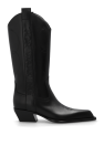 Off-White BLACK Leather cowboy boots