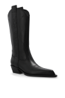 Off-White BLACK Leather cowboy boots