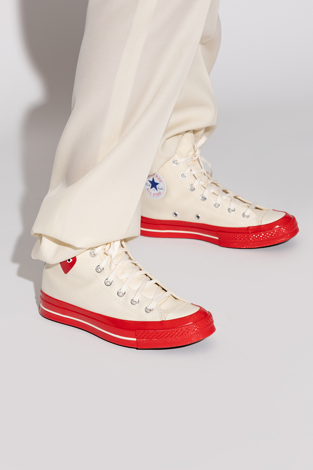 Comme des Garçons Play Високі кеди converse на липучках