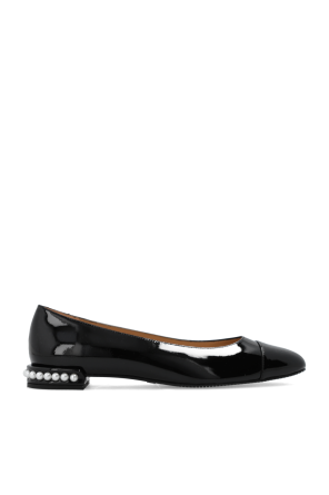 ‘Pearl’ glossy ballet flats