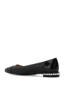 Stuart Weitzman BLACK ‘Pearl’ glossy ballet flats