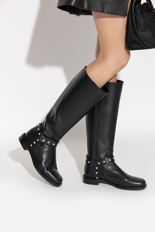 Stuart Weitzman ‘Pearl Moto’ leather boots