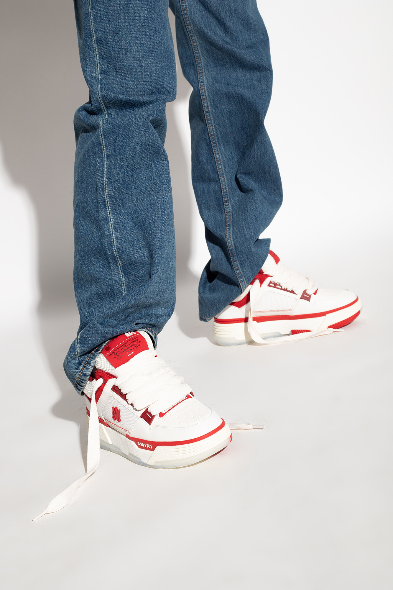 Amiri White & Red MA-1 Sneakers