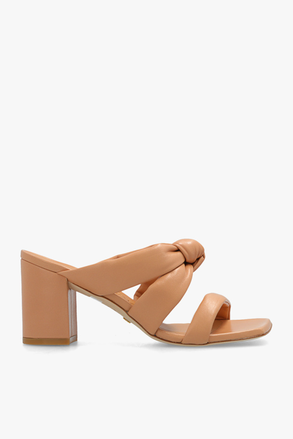 Stuart Weitzman ‘Playa’ heeled mules in leather