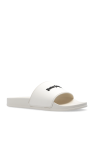 Palm Angels cream Slides with logo