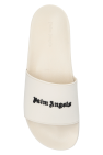 Palm Angels cream Slides with logo
