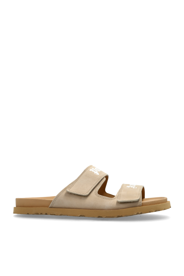 Leather slides with logo, zdjęcie 1 Leather slides with logo od Palm Angels