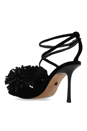 Kurt Geiger Velvet heeled sandals ‘Pom’