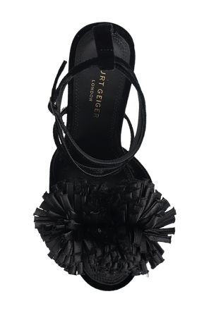 Kurt Geiger Velvet heeled sandals ‘Pom’