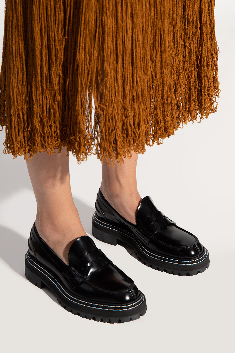 square-toe loafers