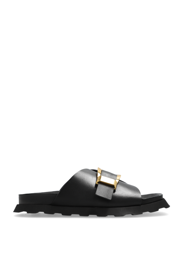Leather slides with buckle od Proenza Schouler