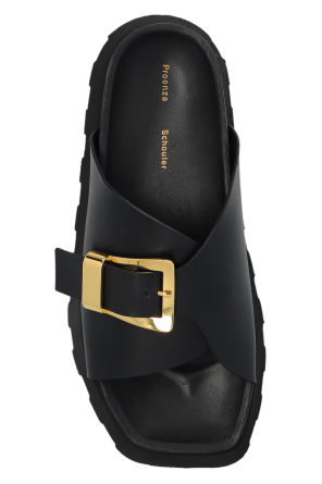Proenza Schouler Leather slides with buckle
