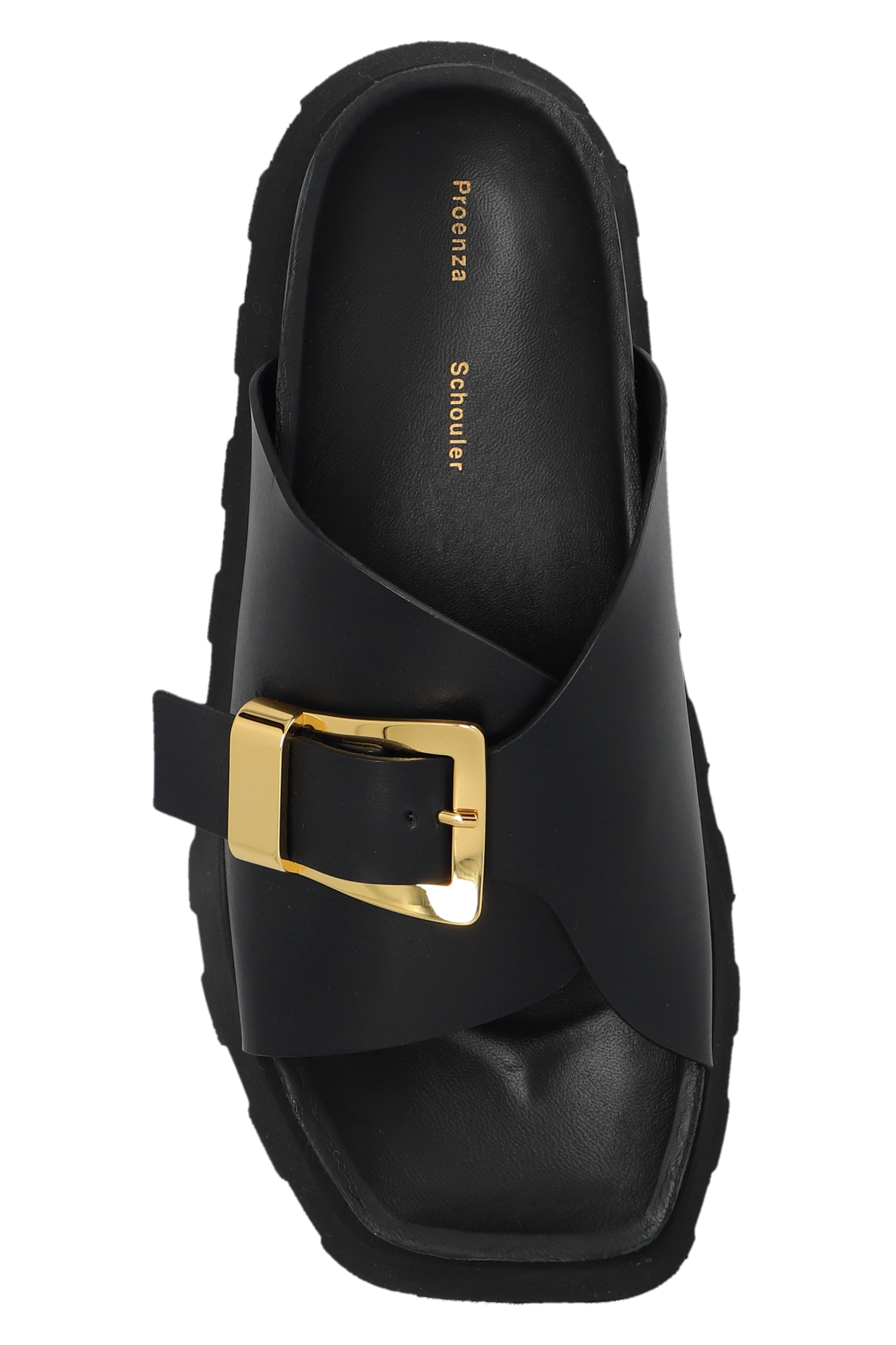 Proenza Schouler Leather slides with buckle