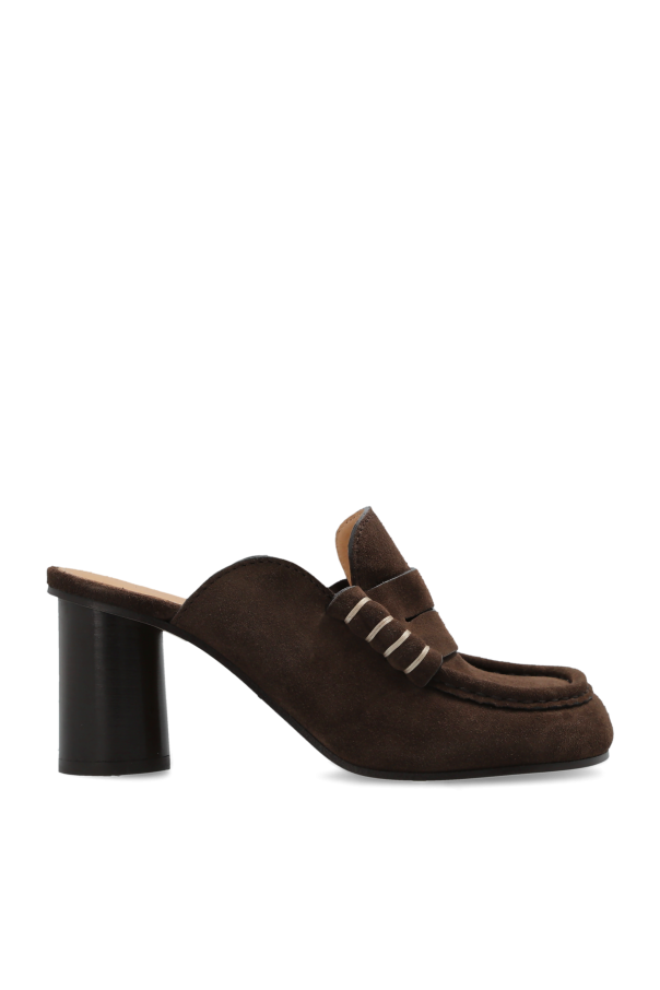 Leather heeled mules od JW Anderson