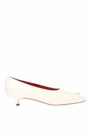 Buty na obcasie z metalową aplikacją od Marni