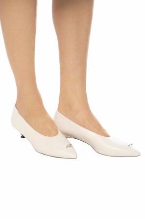 Buty na obcasie z metalową aplikacją od Marni