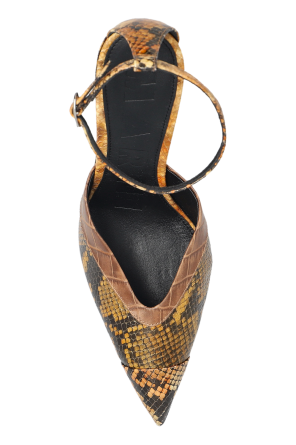 Marni Keilsandaletten mit Schlangenledermuster
