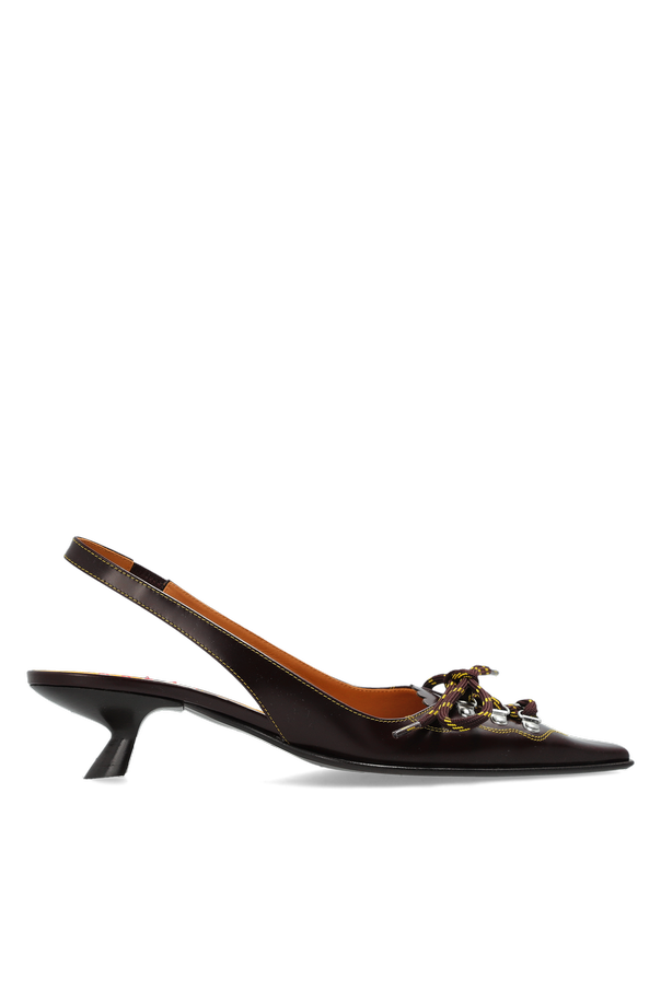 Leather heeled shoes od Marni