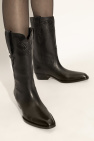Paris Texas BLACK Leather cowboy boots Hilda