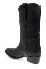 Paris Texas BLACK Leather cowboy boots Hilda