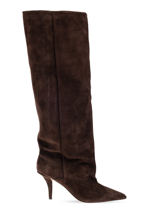 Suede heeled boots `Ines` od Paris Texas