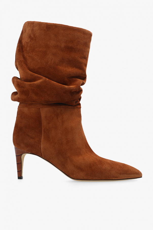 Suede heeled ankle boots od Paris Texas