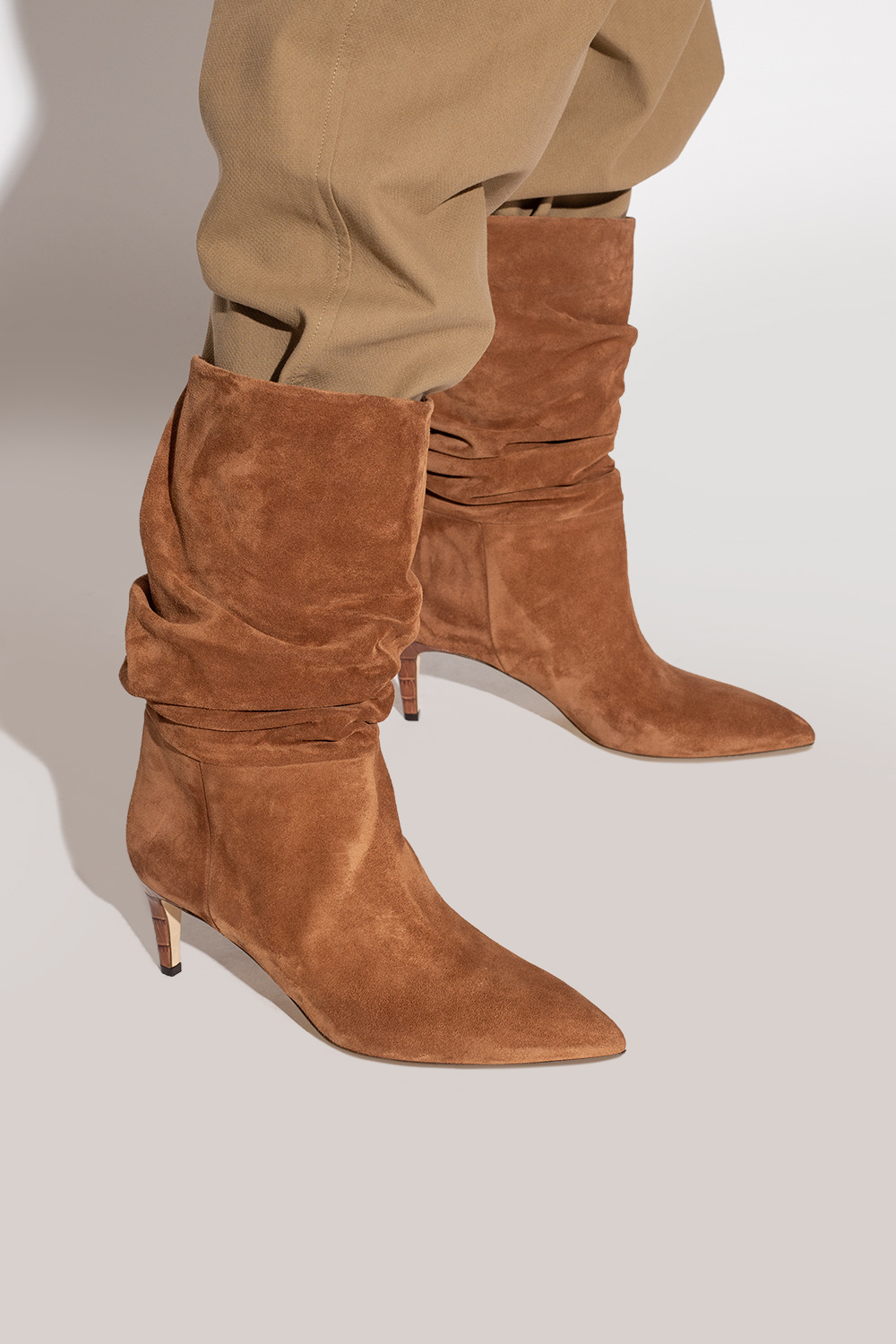 Paris Texas Suede heeled ankle boots