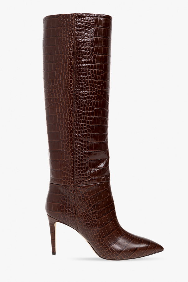 Leather heeled knee-high boots od Paris Texas