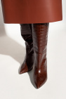 Paris Texas BROWN Leather heeled knee-high boots
