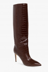 Paris Texas BROWN Leather heeled knee-high boots
