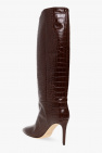 Paris Texas BROWN Leather heeled knee-high boots