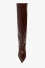 Paris Texas BROWN Leather heeled knee-high boots