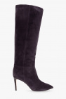 Paris Texas PURPLE Suede heeled knee-high boots