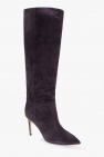Paris Texas PURPLE Suede heeled knee-high boots