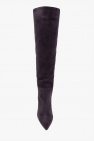 Paris Texas PURPLE Suede heeled knee-high boots
