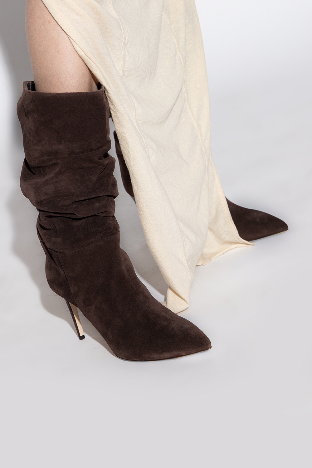 Paris Texas ‘Slouchy’ suede heeled boots