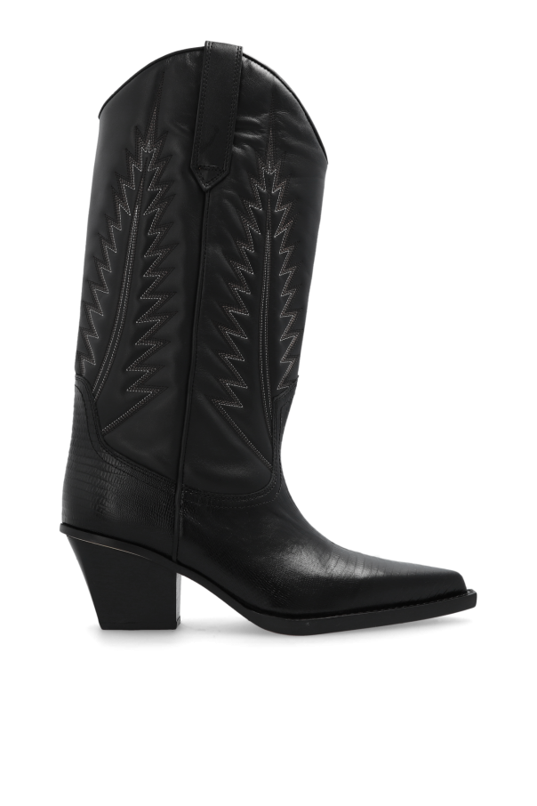 ‘Rosario’ leather cowboy grigio Boots od Paris Texas