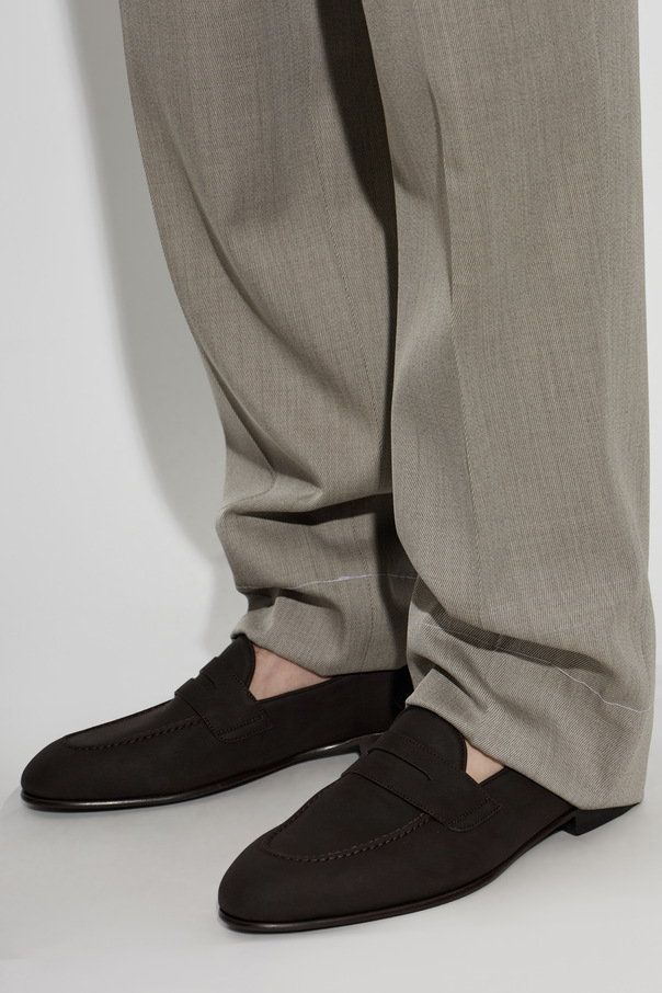 Brioni Mocasini din piele cu design elegant