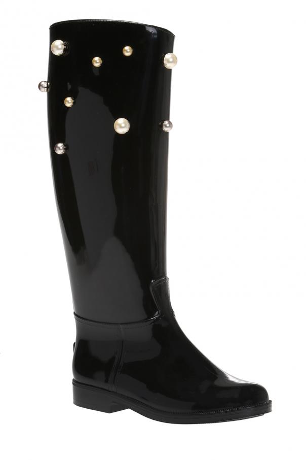 valentino studded rain boots